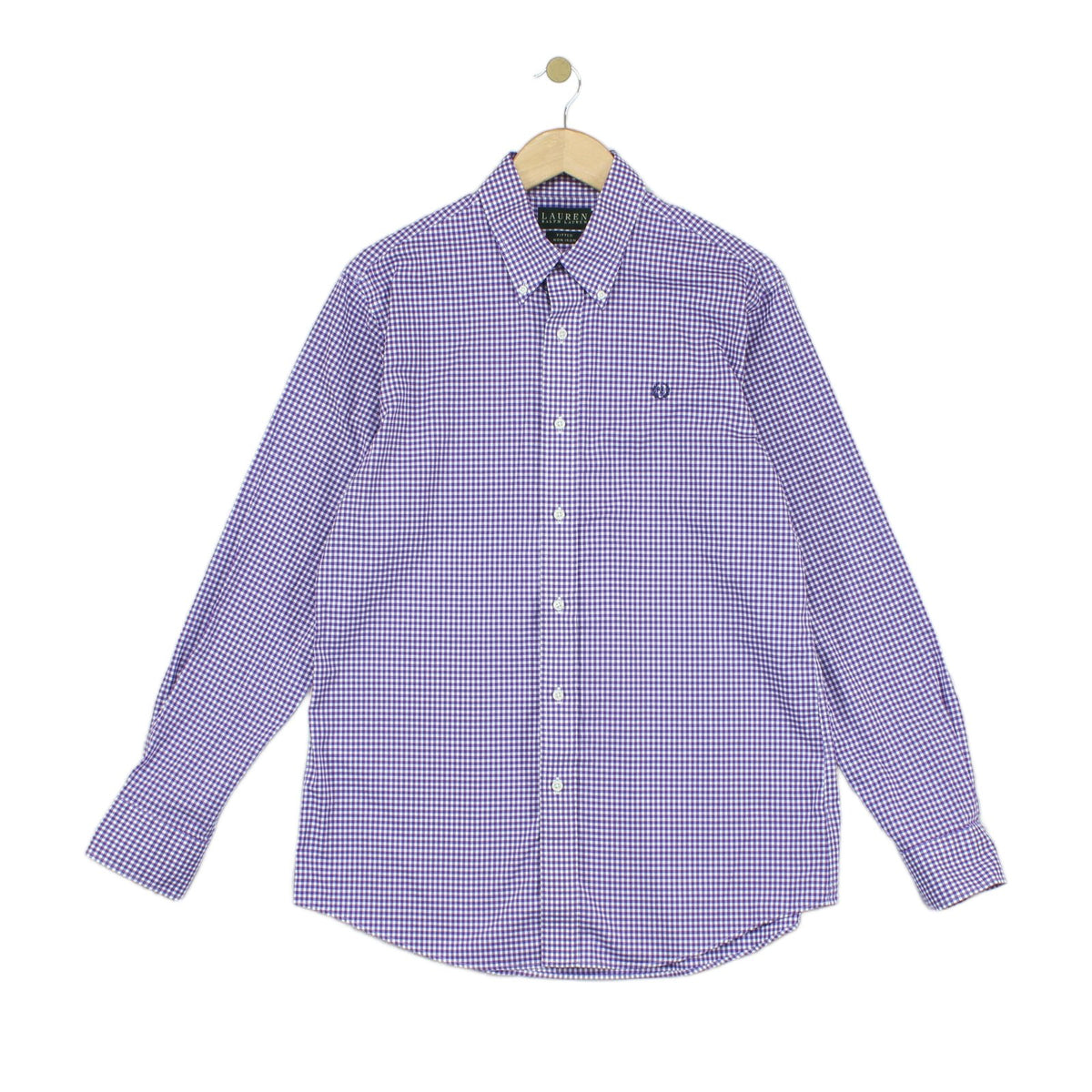 Mens Check Shirt Long Sleeve Fitted