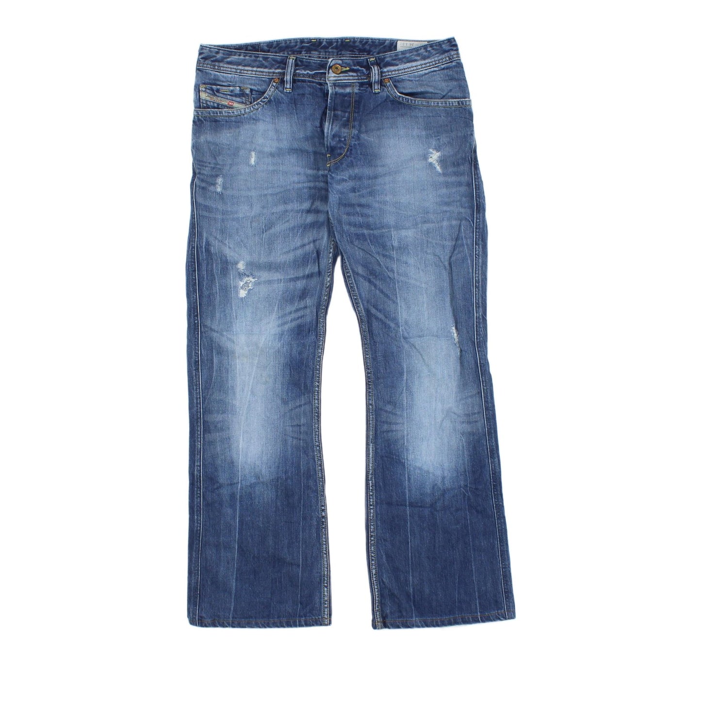 Mens Ruky Jeans Distressed Relaxed Bootcut