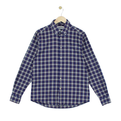 Mens Plaid Shirt Tailored Long Sleeve