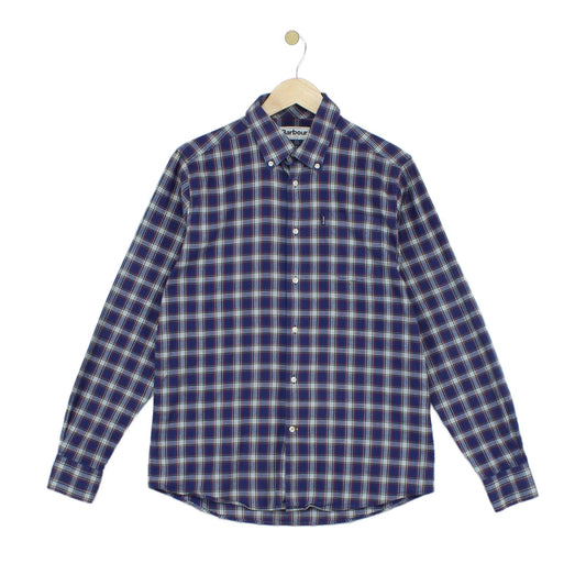 Mens Plaid Shirt Tailored Long Sleeve