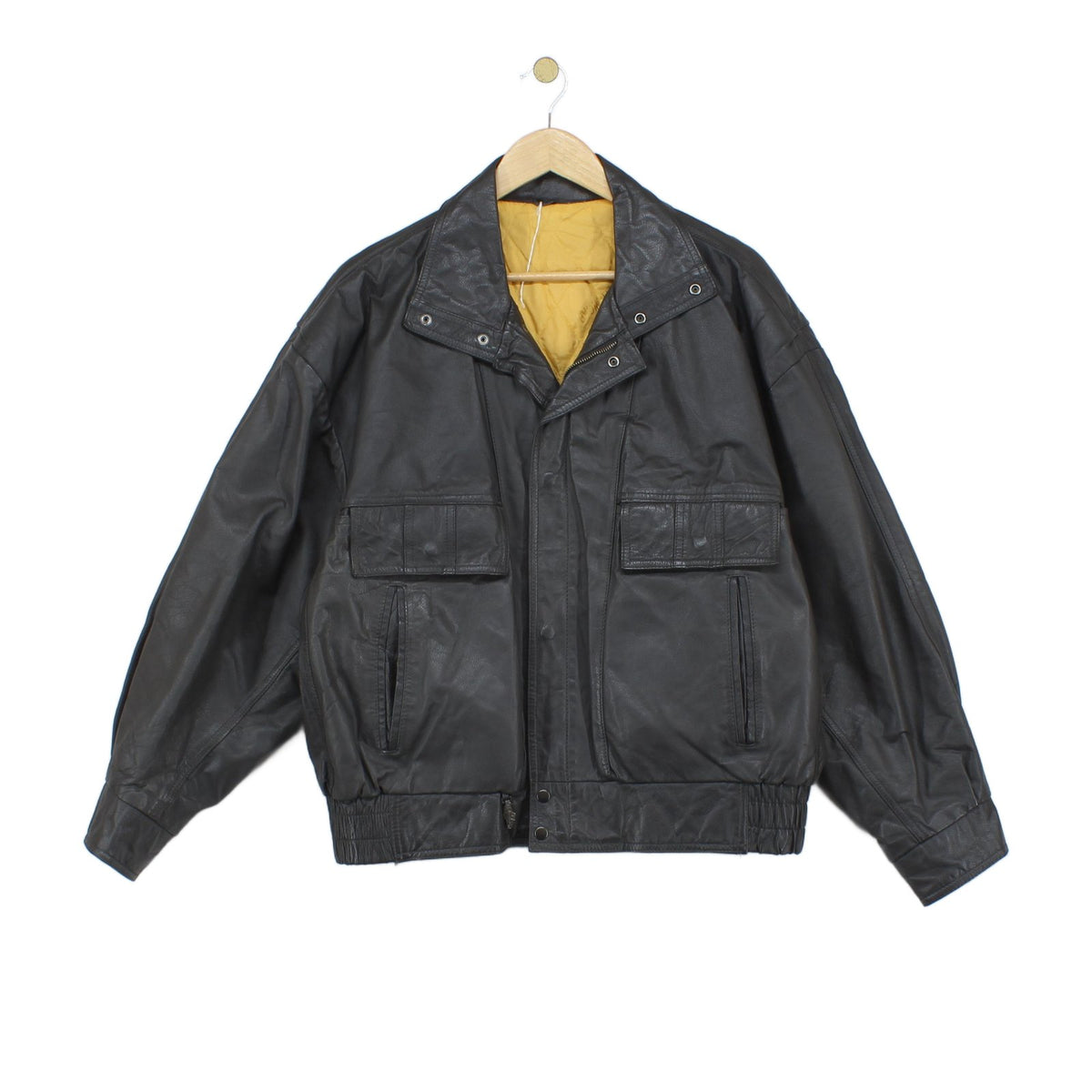 Mens Leather Jacket Full Zip