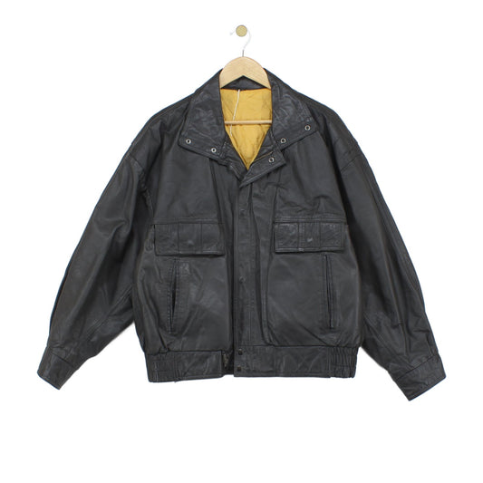 Mens Leather Jacket Full Zip
