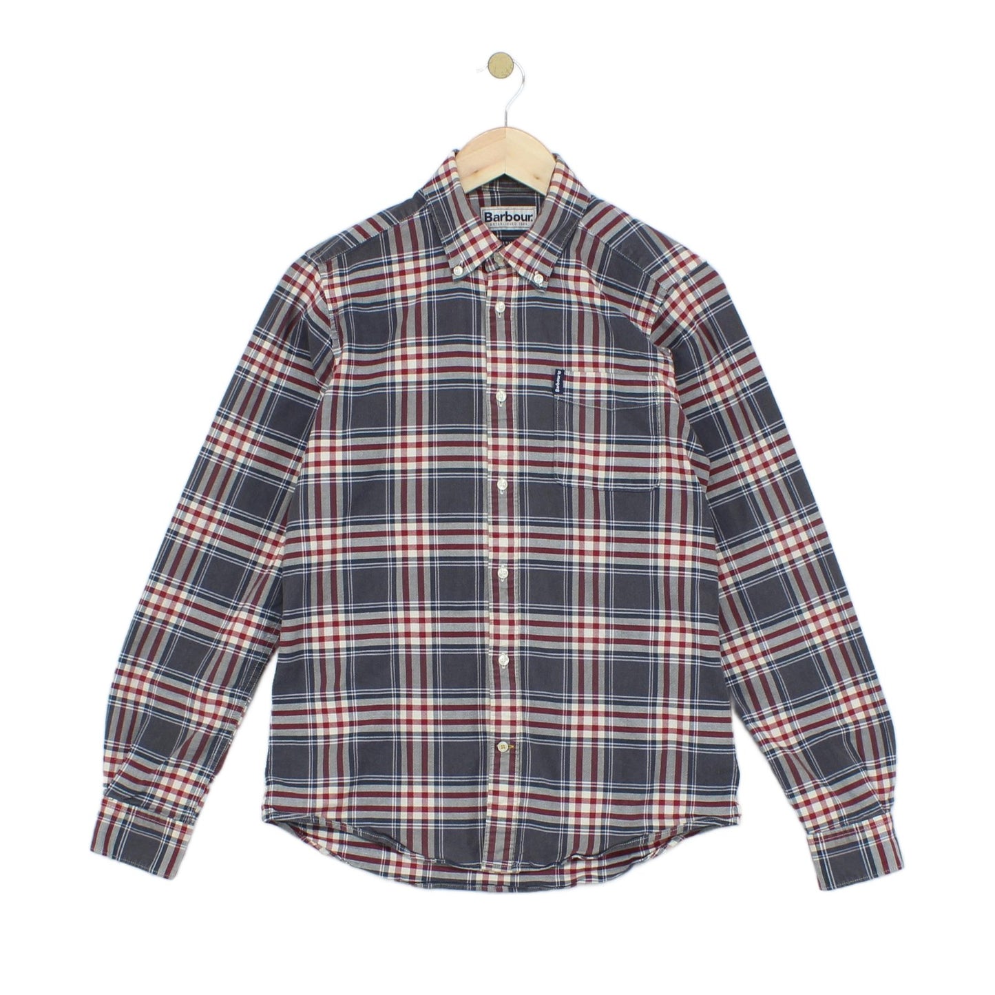 Mens Plaid Shirt Stretch Button Up Tailored Fit