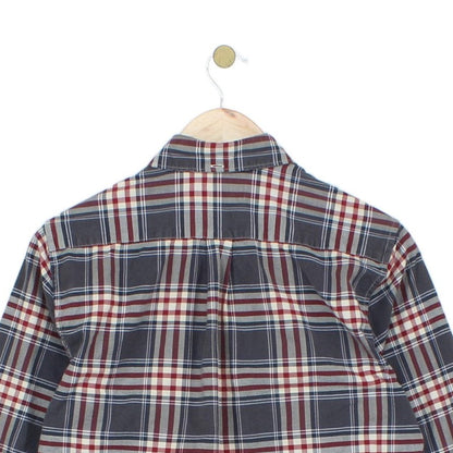 Mens Plaid Shirt Stretch Button Up Tailored Fit