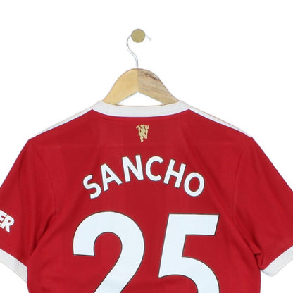 Mens Manchester United 2021/22 Football Shirt #25 Sancho