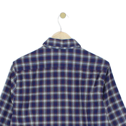 Mens Plaid Shirt Tailored Long Sleeve