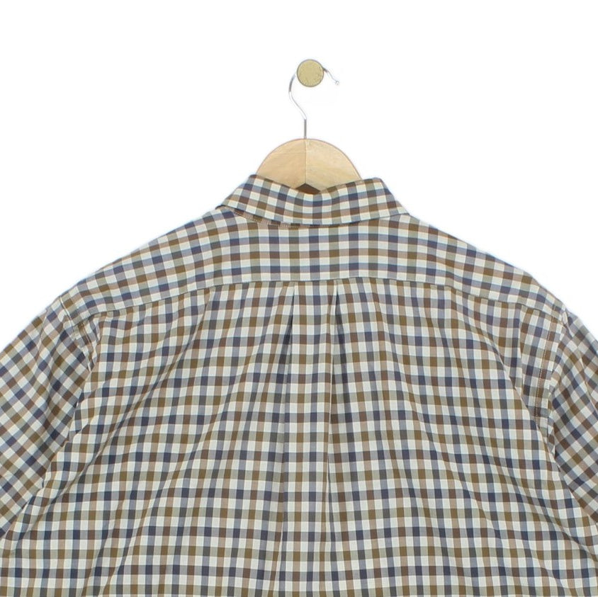 Mens Plaid Shirt Short Sleeve