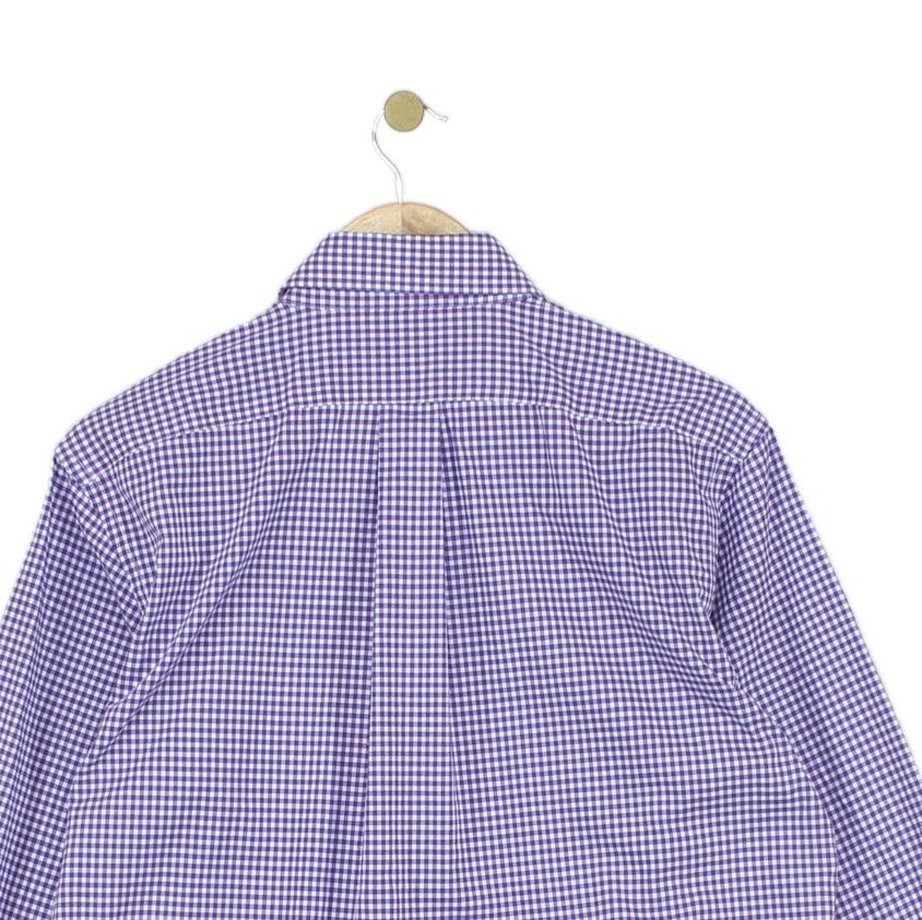 Mens Check Shirt Long Sleeve Fitted
