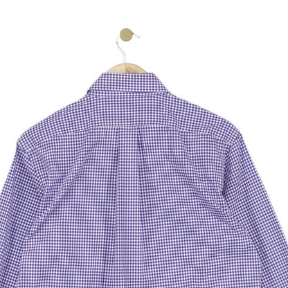 Mens Check Shirt Long Sleeve Fitted