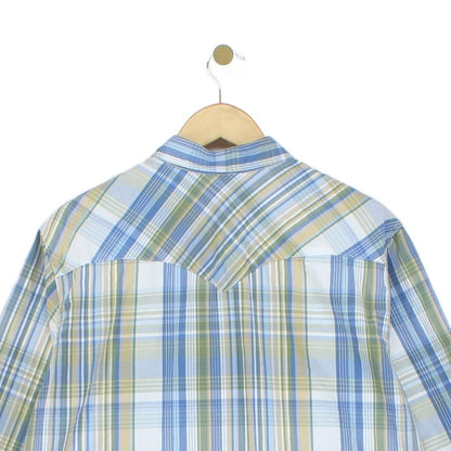 Mens Plaid Shirt Western Long Sleeve Button Up