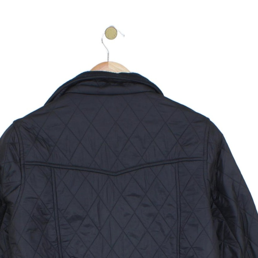 Womens Quilted Jacket Belted Full Zip