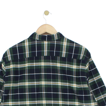 Mens Check Shirt Button Up Long Sleeve