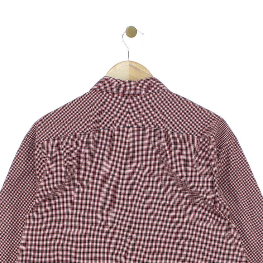 Mens Check Shirt Long Sleeve Button Up Classic Cotton