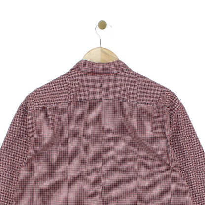Mens Check Shirt Long Sleeve Button Up Classic Cotton