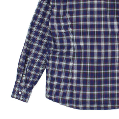 Mens Plaid Shirt Tailored Long Sleeve