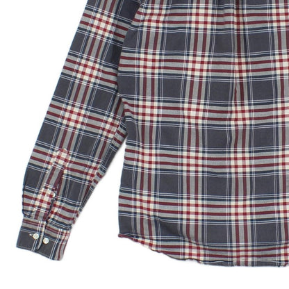 Mens Plaid Shirt Stretch Button Up Tailored Fit