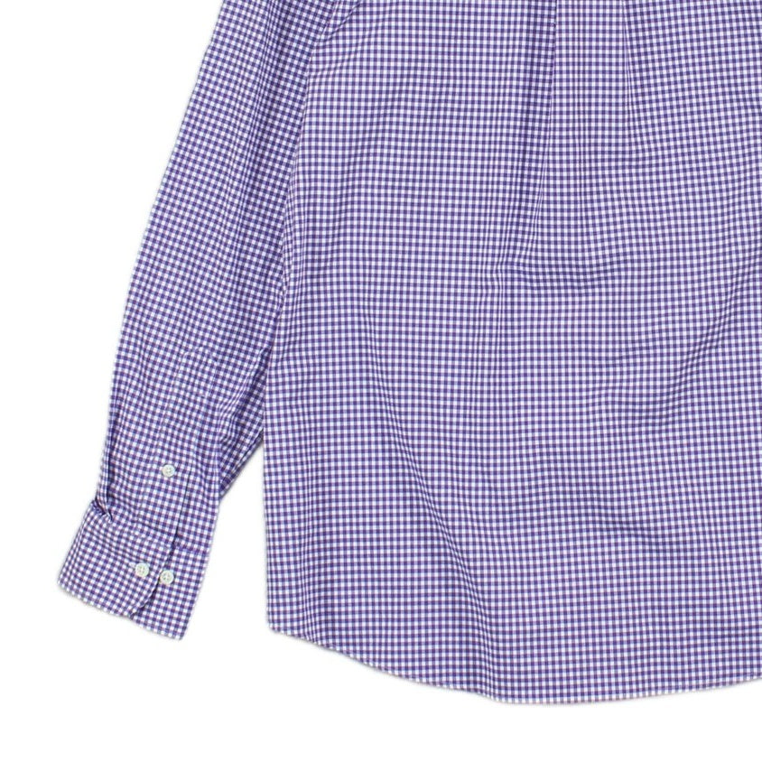 Mens Check Shirt Long Sleeve Fitted