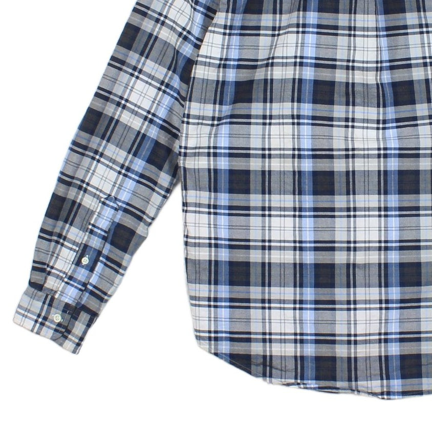 Mens Plaid Shirt Slim Fit Button Down Long Sleeve