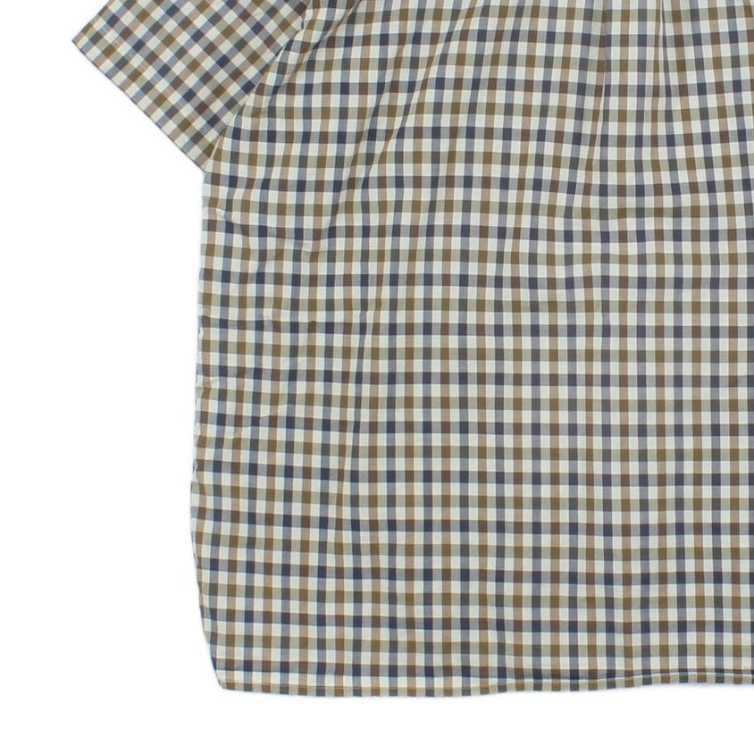 Mens Plaid Shirt Short Sleeve