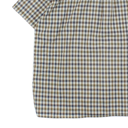 Mens Plaid Shirt Short Sleeve