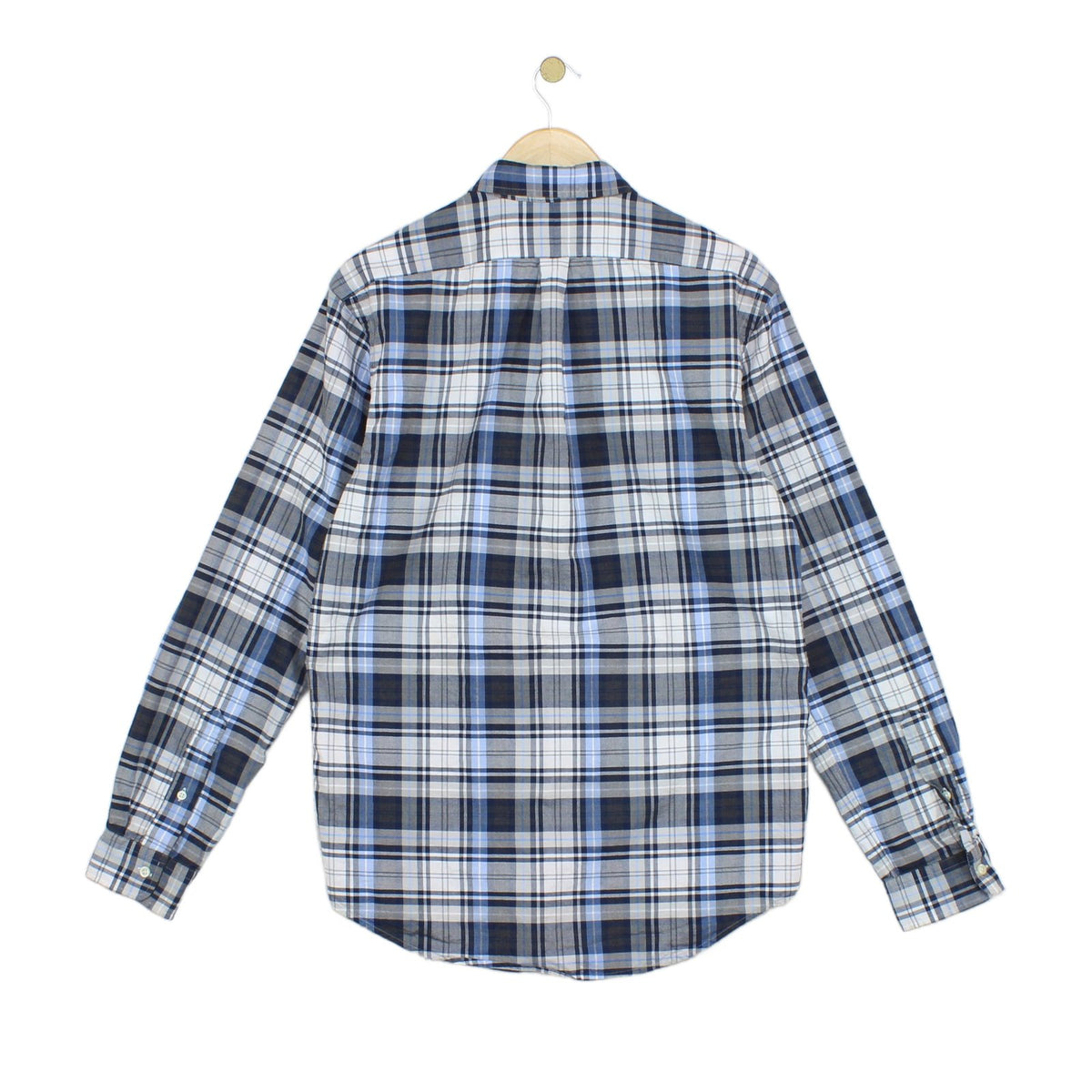 Mens Plaid Shirt Slim Fit Button Down Long Sleeve