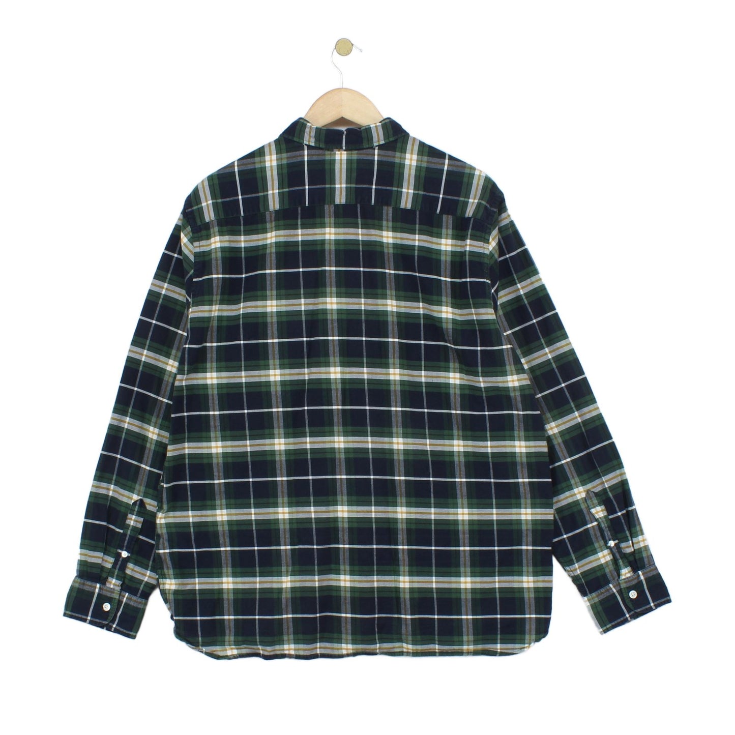 Mens Check Shirt Button Up Long Sleeve