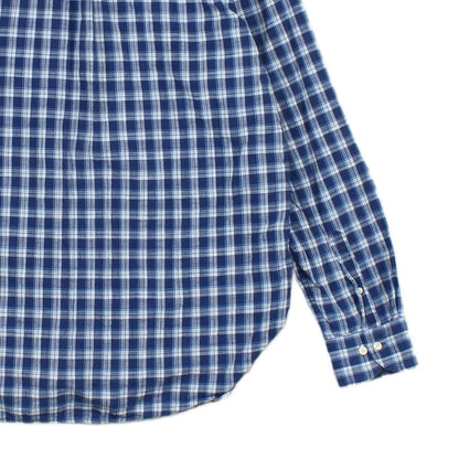Mens Plaid Shirt Button Up Long Sleeve Indian Madras