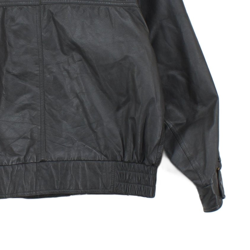 Mens Leather Jacket Full Zip