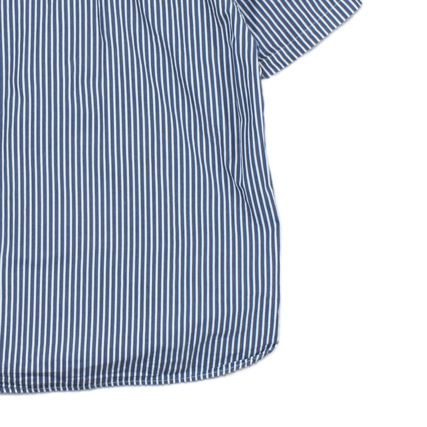 Mens Striped Shirt Short Sleeve Casual Button Up