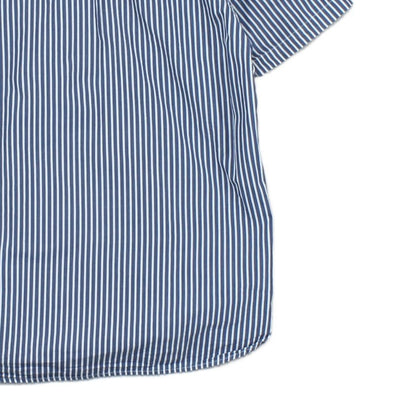 Mens Striped Shirt Short Sleeve Casual Button Up