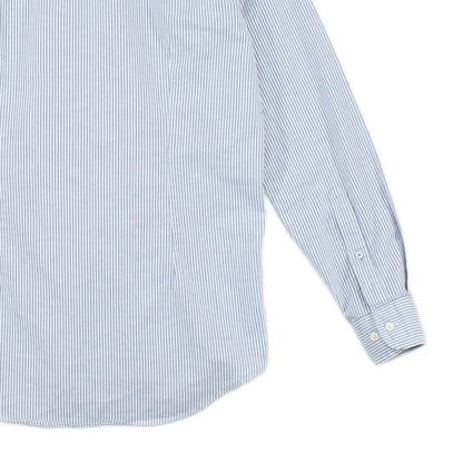 Mens Striped Shirt Stretch Slim Fit Button Up