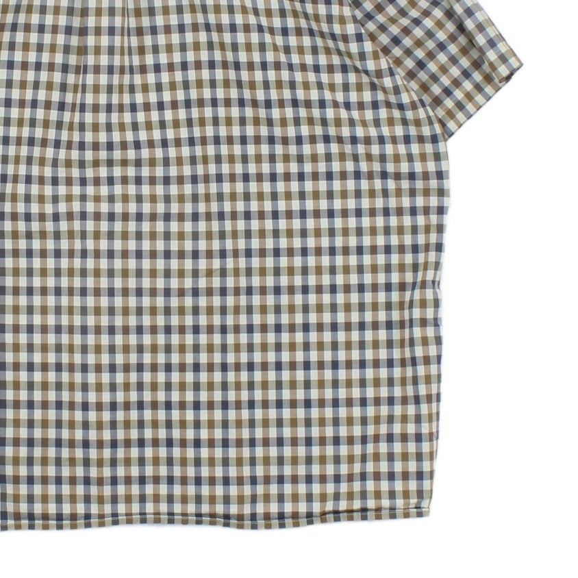 Mens Plaid Shirt Short Sleeve
