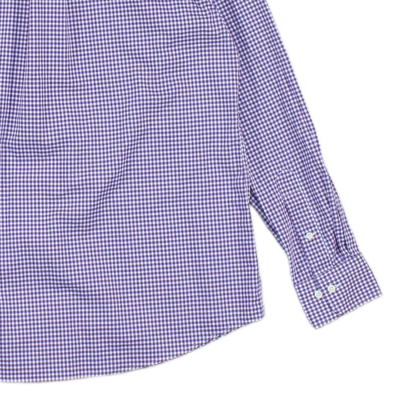 Mens Check Shirt Long Sleeve Fitted
