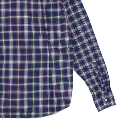 Mens Plaid Shirt Tailored Long Sleeve