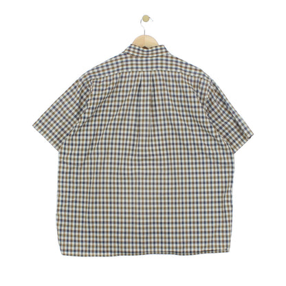 Mens Plaid Shirt Short Sleeve