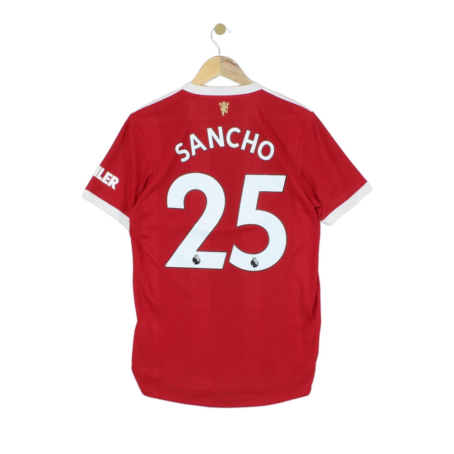 Mens Manchester United 2021/22 Football Shirt #25 Sancho