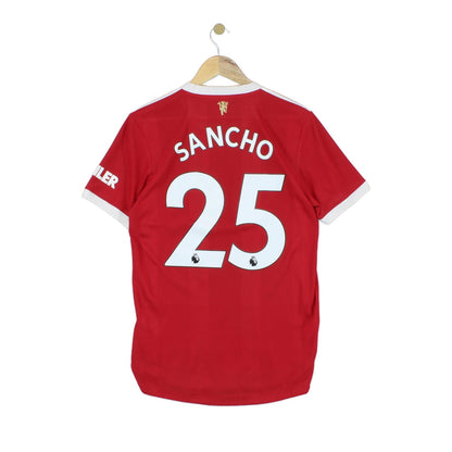Mens Manchester United 2021/22 Football Shirt #25 Sancho