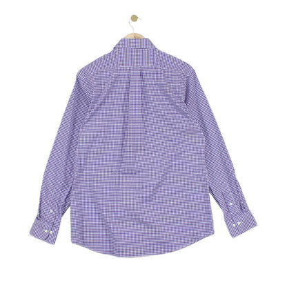 Mens Check Shirt Long Sleeve Fitted