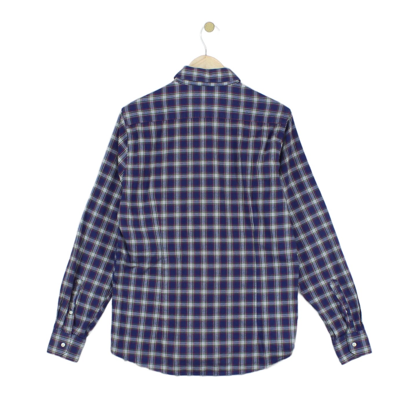 Mens Plaid Shirt Tailored Long Sleeve
