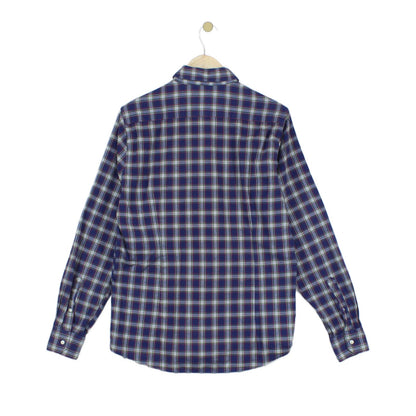 Mens Plaid Shirt Tailored Long Sleeve