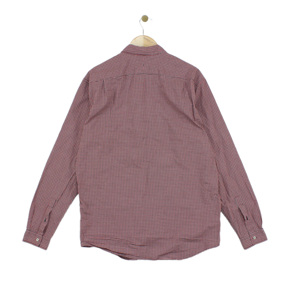Mens Check Shirt Long Sleeve Button Up Classic Cotton