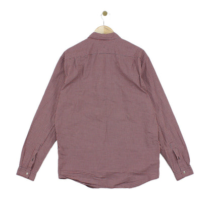 Mens Check Shirt Long Sleeve Button Up Classic Cotton