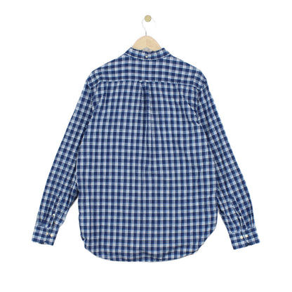 Mens Plaid Shirt Button Up Long Sleeve Indian Madras