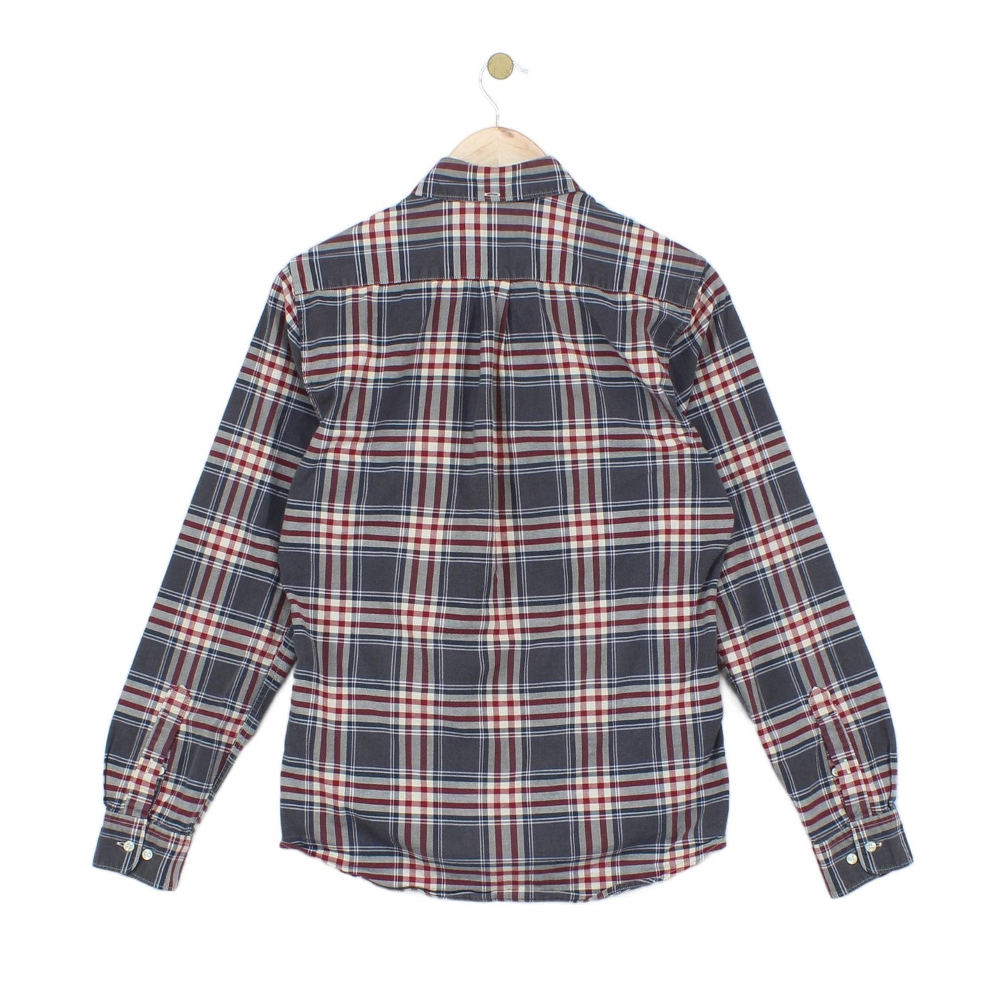 Mens Plaid Shirt Stretch Button Up Tailored Fit