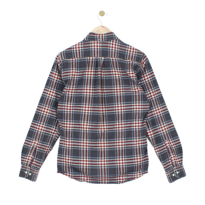 Mens Plaid Shirt Stretch Button Up Tailored Fit