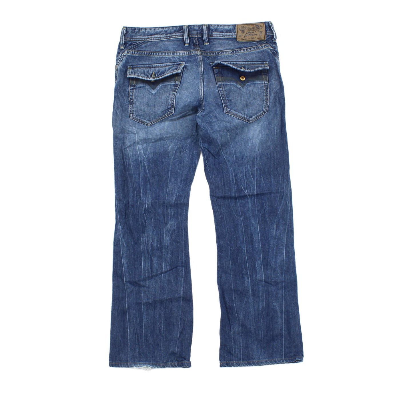 Mens Ruky Jeans Distressed Relaxed Bootcut