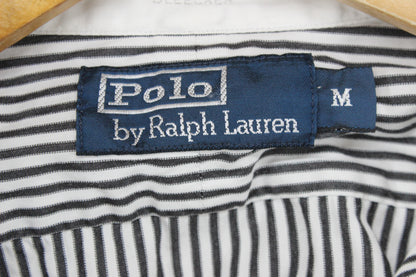 Mens Striped Shirt Button Up Collar Cotton