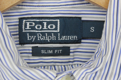 Mens Striped Shirt Slim Fit Button Up
