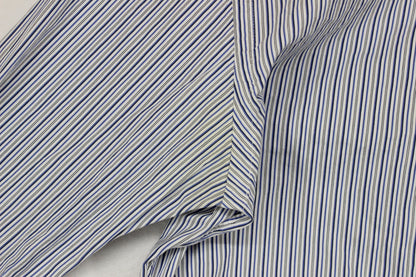 Mens Striped Shirt Slim Fit Button Up