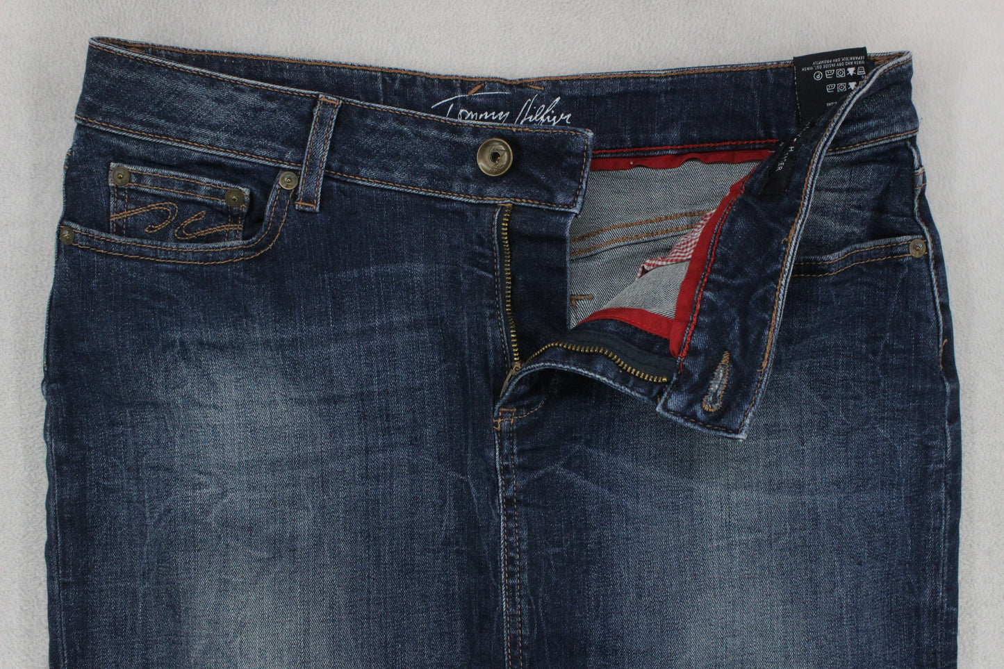 Womens Denim A-Line Skirt Stretch